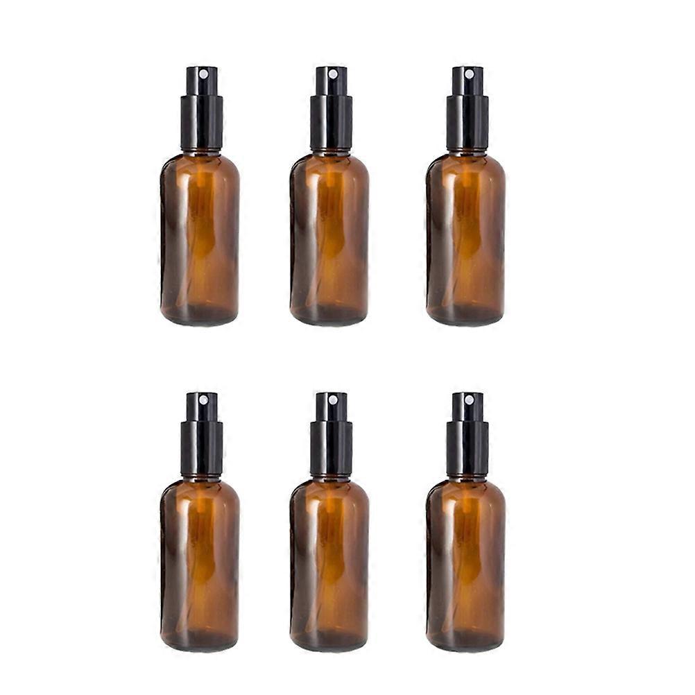Perfume Travel Refillable Bottle 6Set Amber Glass Spray Containers For Home Use 15Ml Leakproof Fine Mist Spray