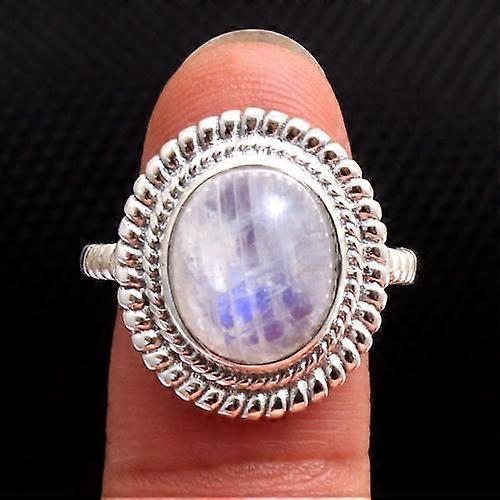 Anello di pietra di luna, gioielli di moda, anello fatto a mano, gioielli con fascino in argento, anello da donna