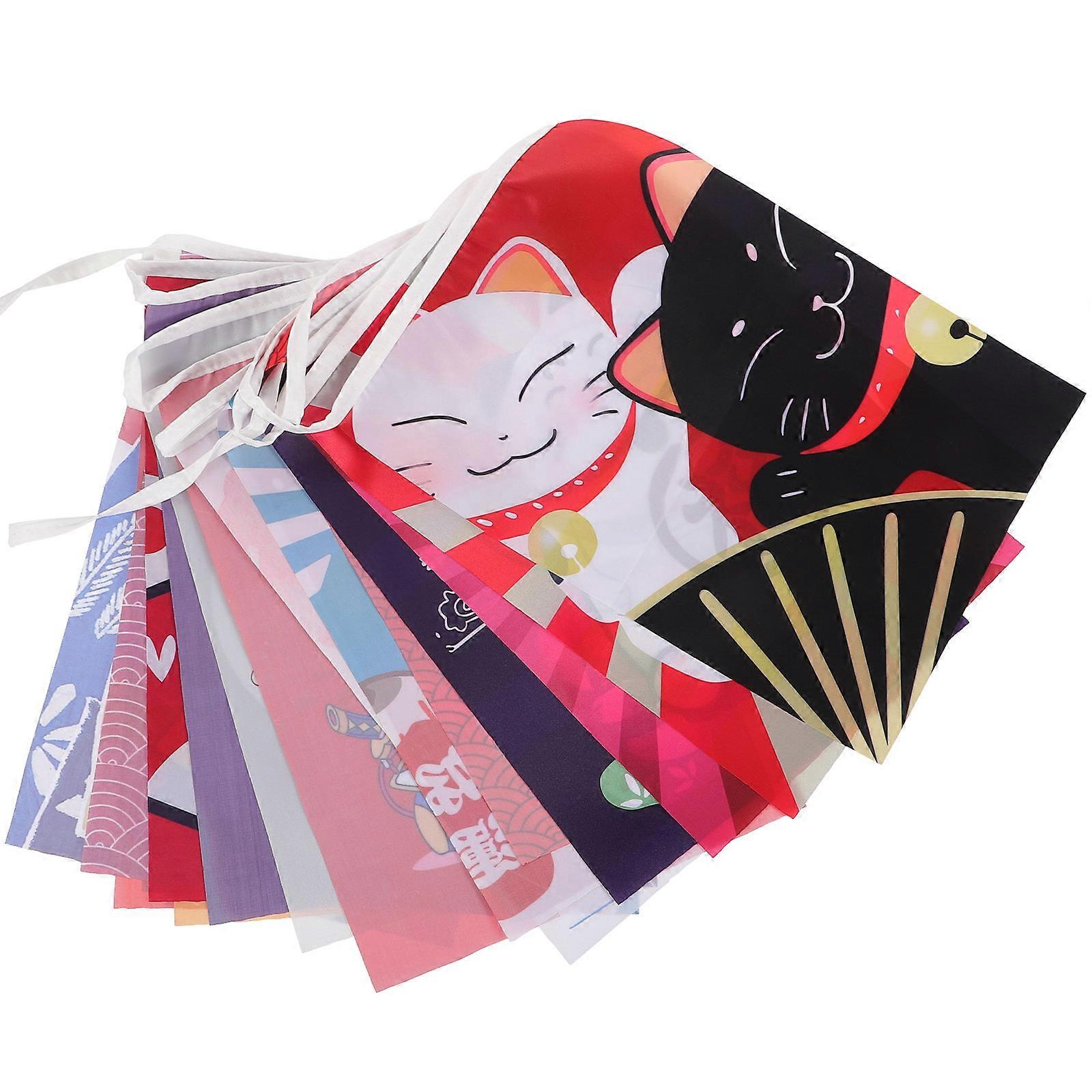 Japanese Style Flags 1 Set Hanging Flag Decoration For Indoor Wall Decoration With Fade-Resistant Function