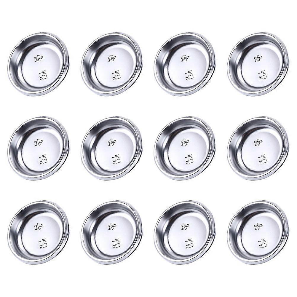 Silver Condiment Plates Set for Home Use Smooth Surface Simple Design Seasoning Dish 150 Count