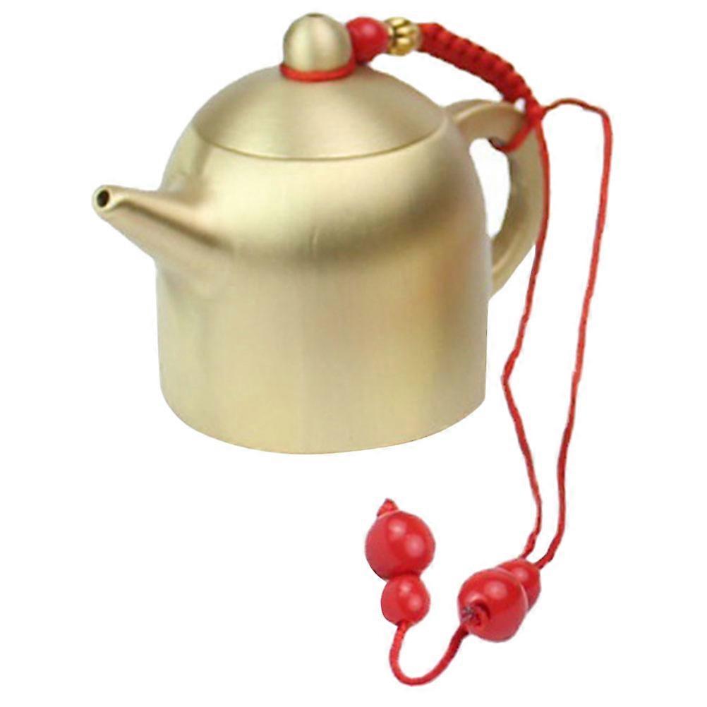 Brass Miniature Teapot Artware Ornament Home Decoration Golden Color Retro Design 1Pack