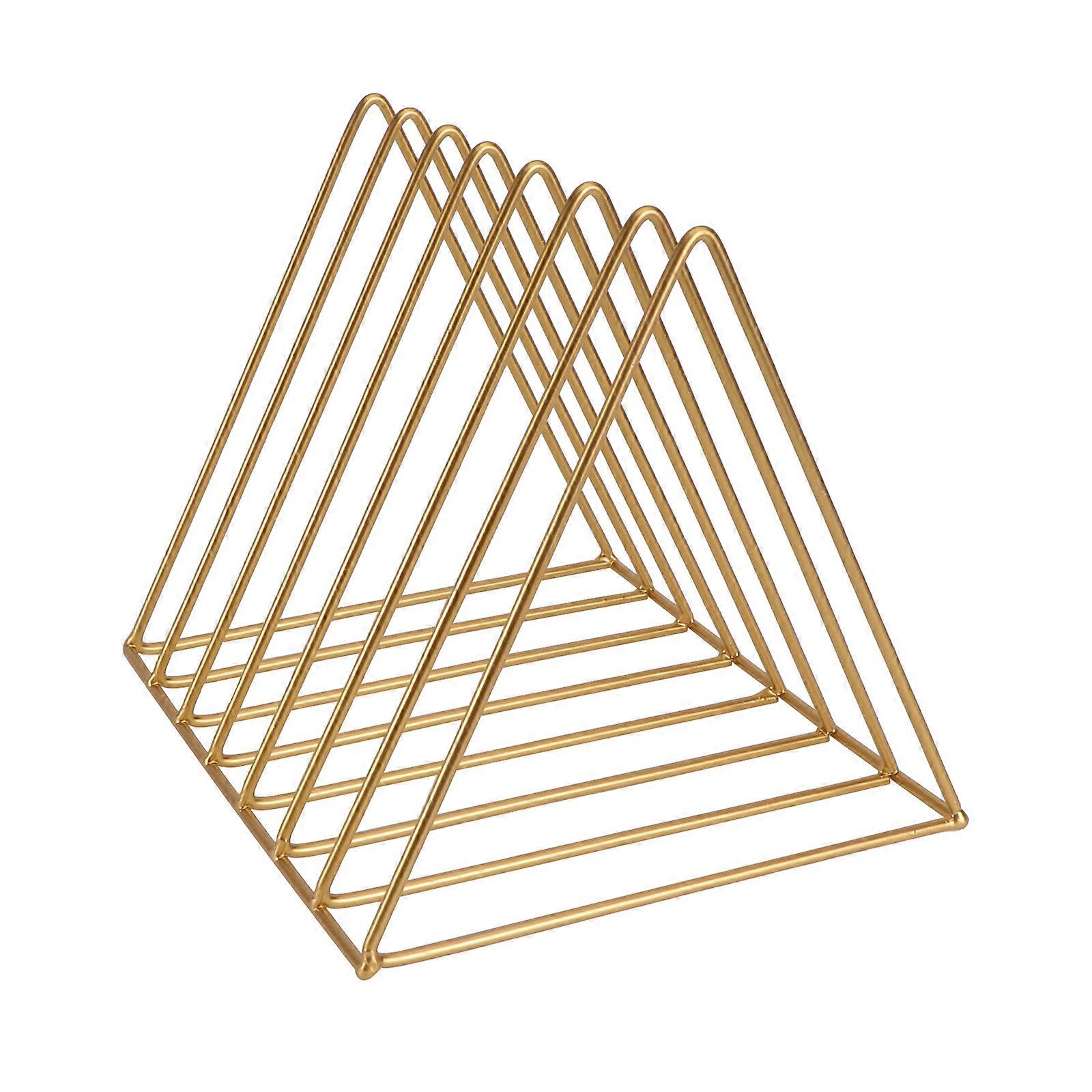 Modern Minimalist Creative Golden File Holder Organizer Desktop Accessory For Office Home School 1Pcs