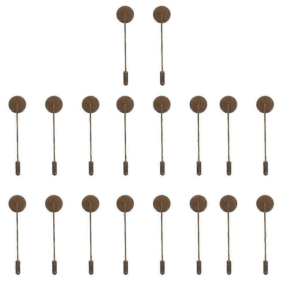 20 Pcs Lapel Pin Base Trays for Brooch Making – DIY Jewelry Craft Supplies for Custom Designs and Accessories