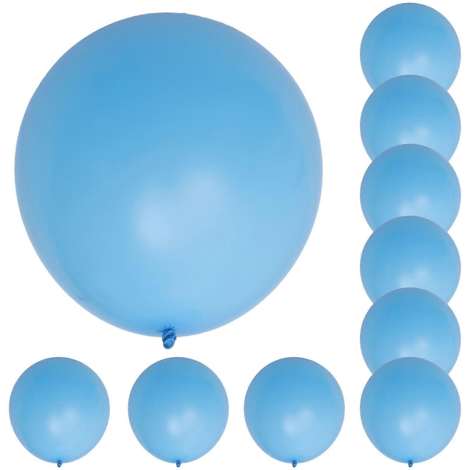Large Blue Latex Balloons for Decoration 10Pcs Simple Balloons