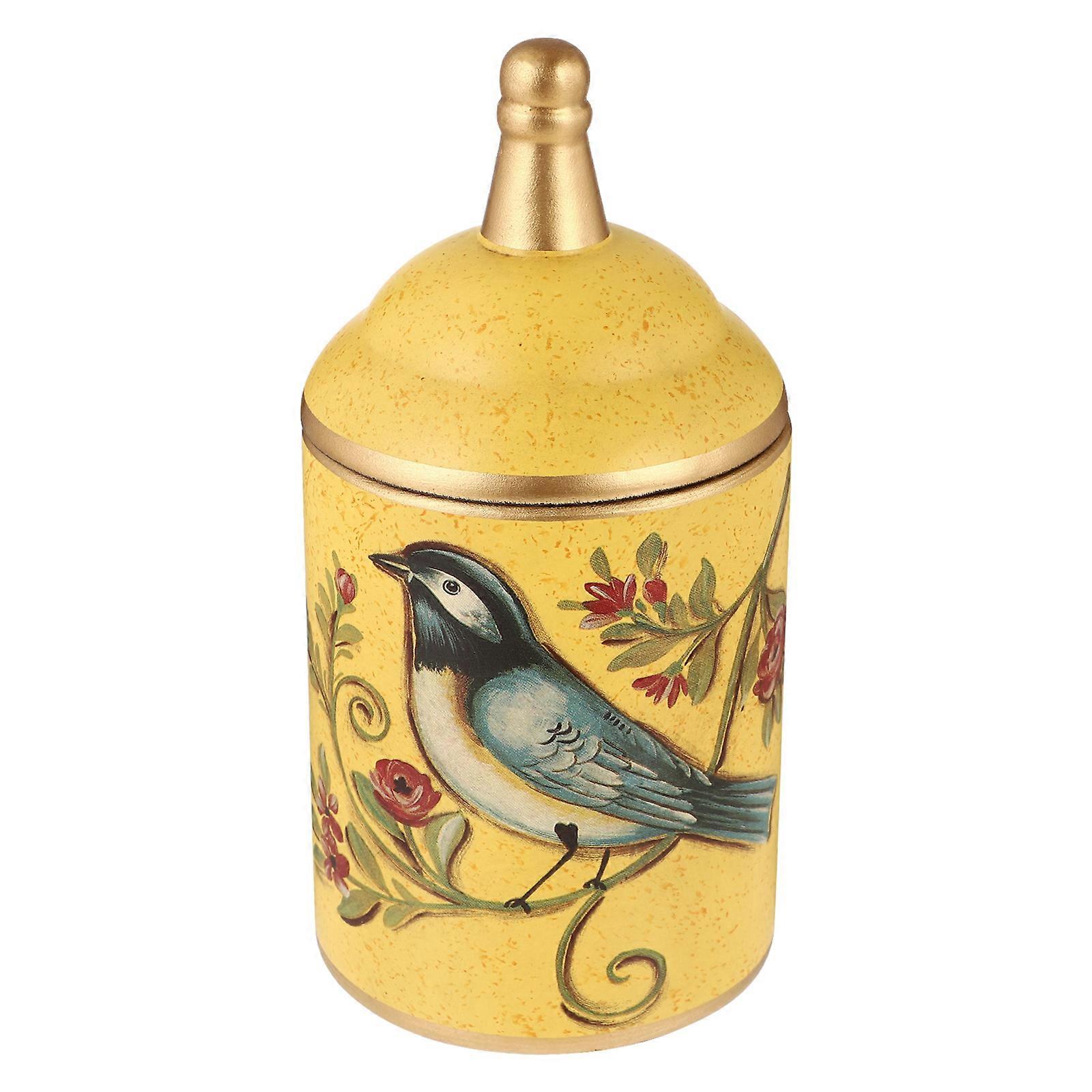 Pastoral Style Ceramic Storage Container For Tea And Candy In Round Shape Suitable For Kitchen 1Set