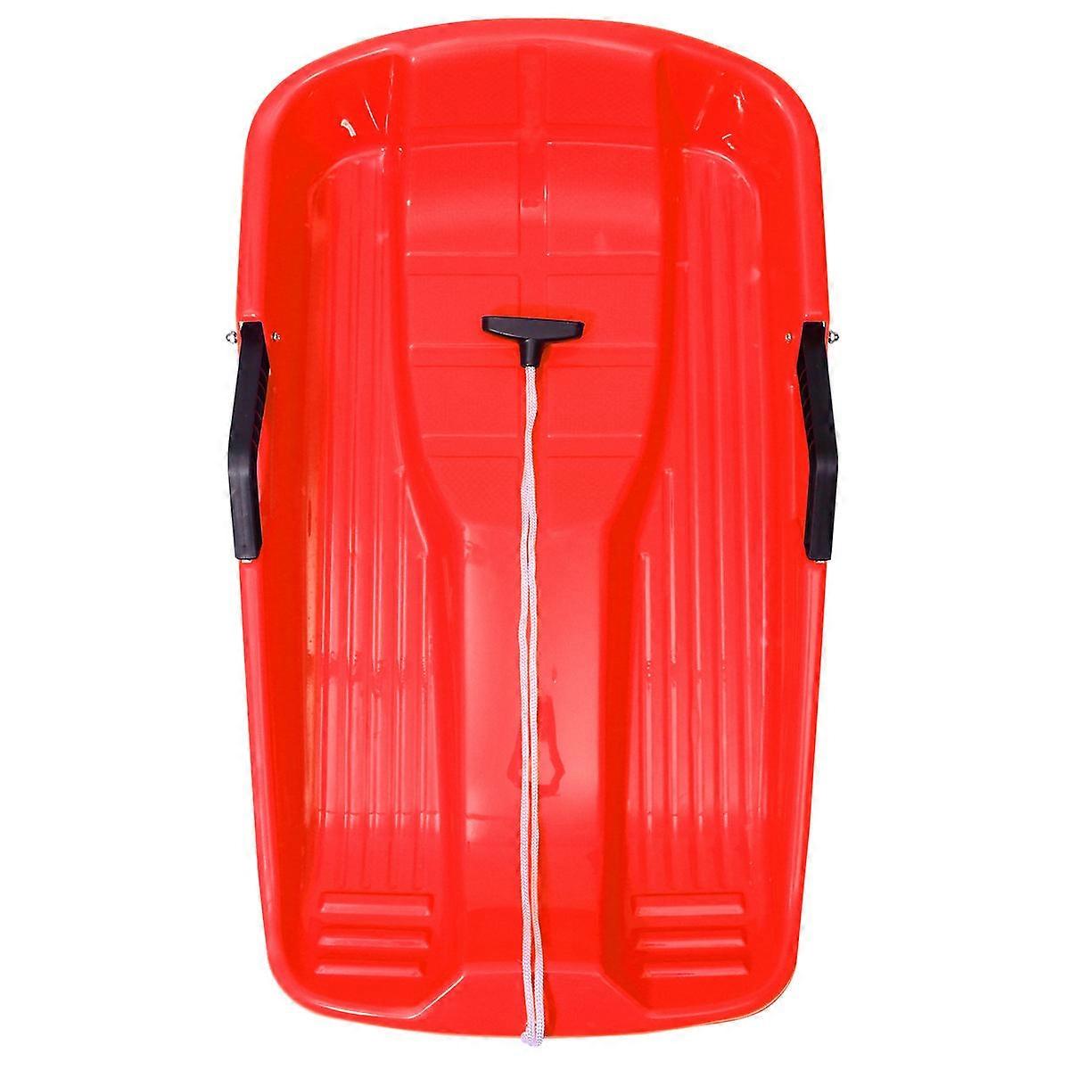 Plastic Snow Sleds for Toddlers Humanized Design Red 65X40X13cm Sliding on Grass 1Pcs