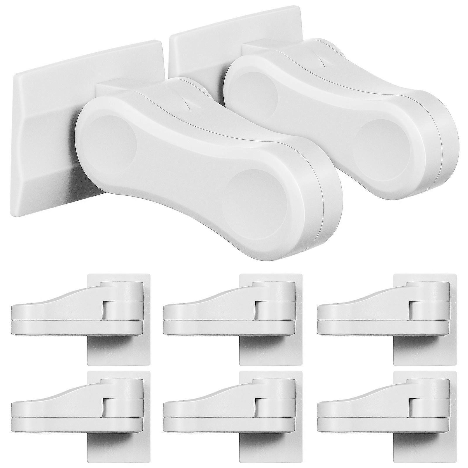 8pcs Safety Door Locks with Adhesive Backing – Durable Lever Handle Stopper for Easy Installation, No Drilling Required