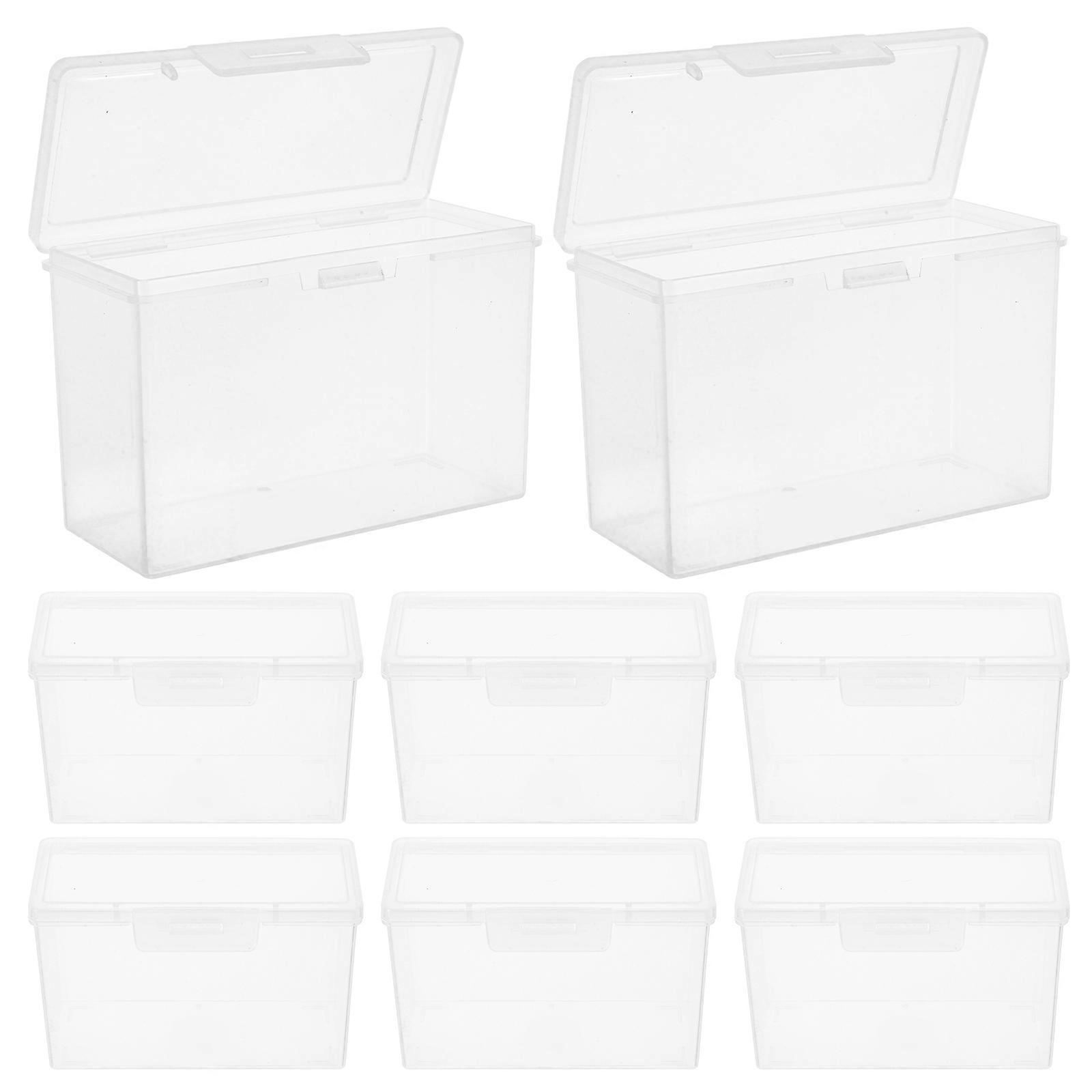 8Pcs Clear Playing Card Case Storage Organizer for Poker and Business Cards
