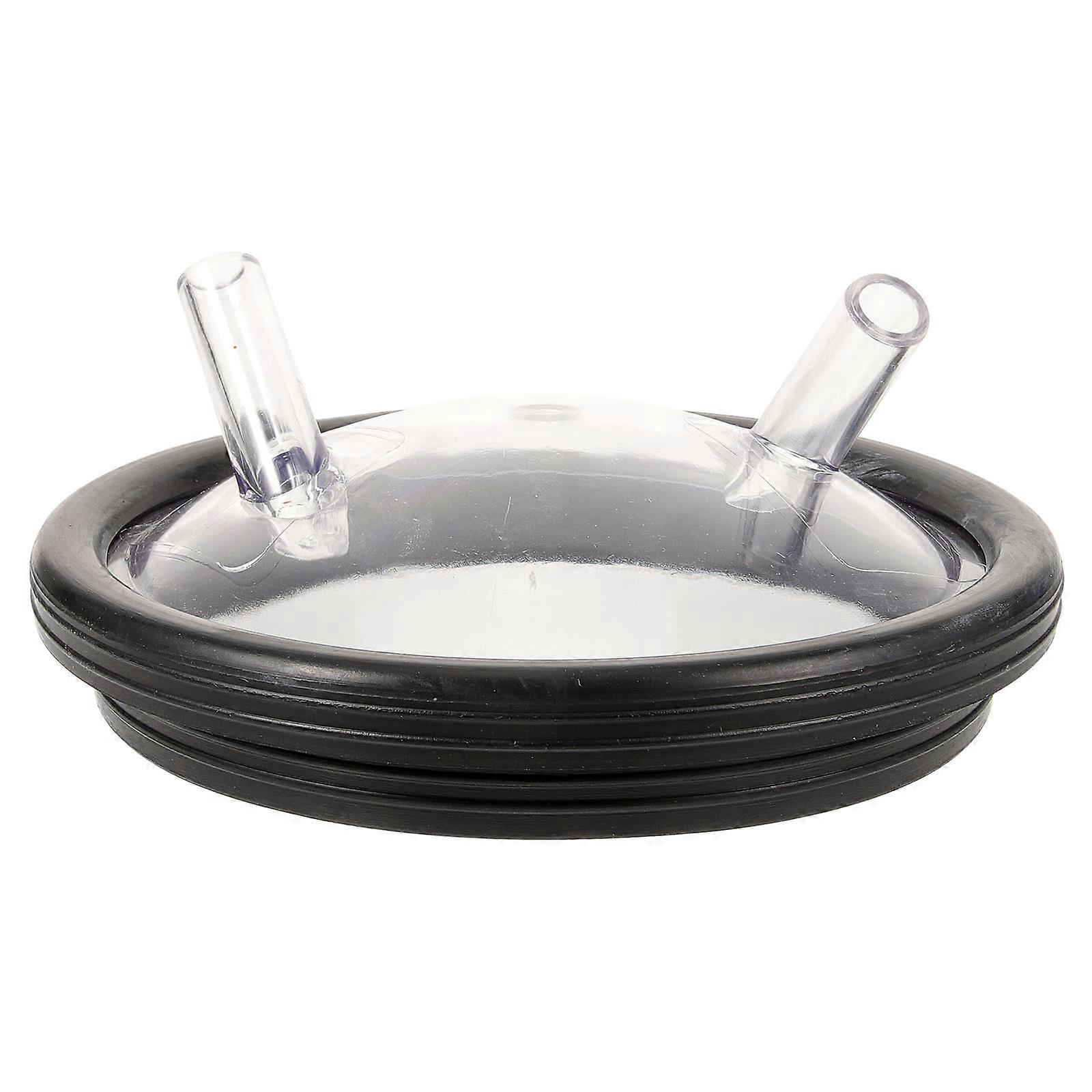 Transparent Plastic Milk Bucket Lid for Milking Machine with Two Inlets Replaceable Home Use 1 Piece