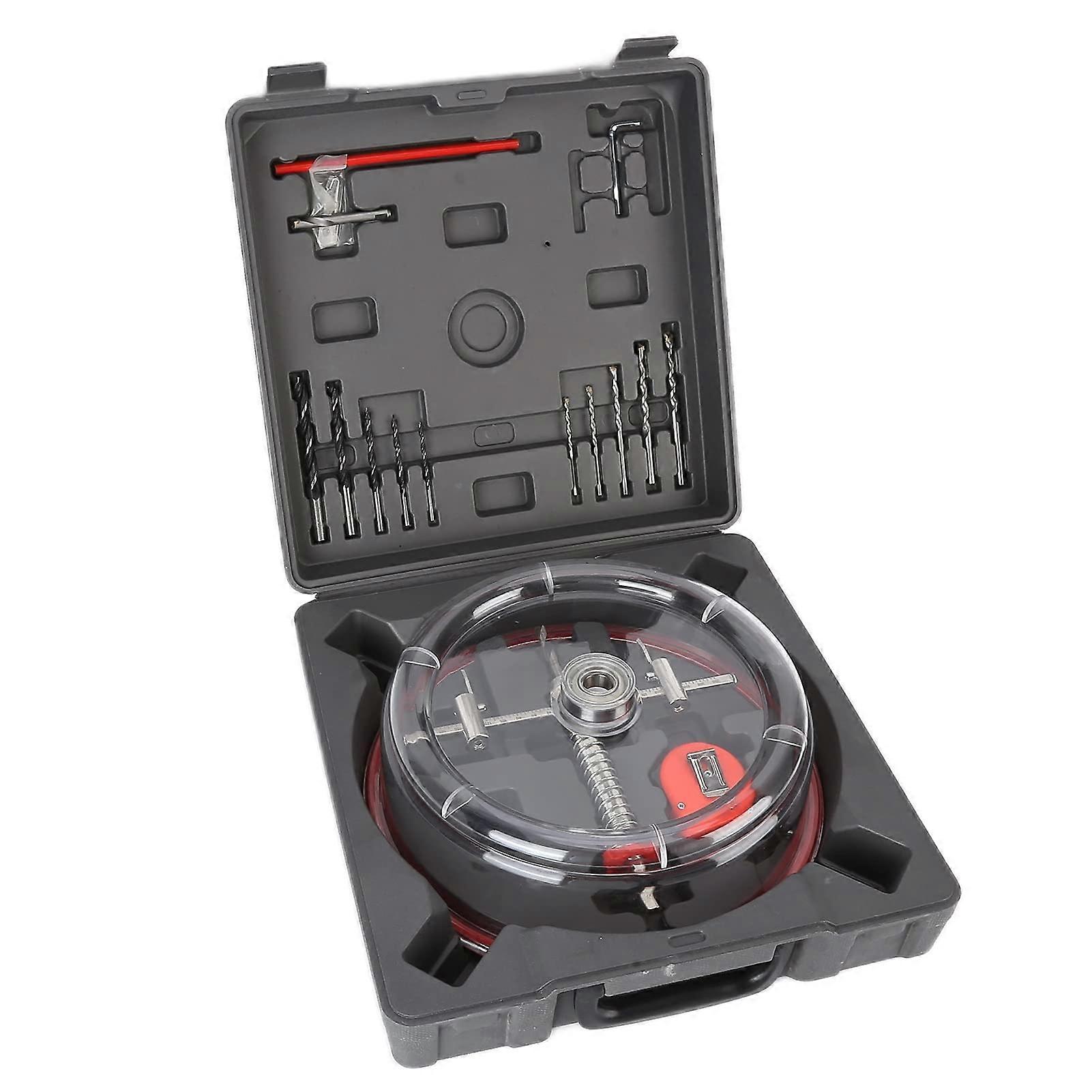 Adjustable Hole Saw Cutter Set, 40mm to 200mm Hole Opener, Cutting Drill Tool Set with ABS Dust Protection