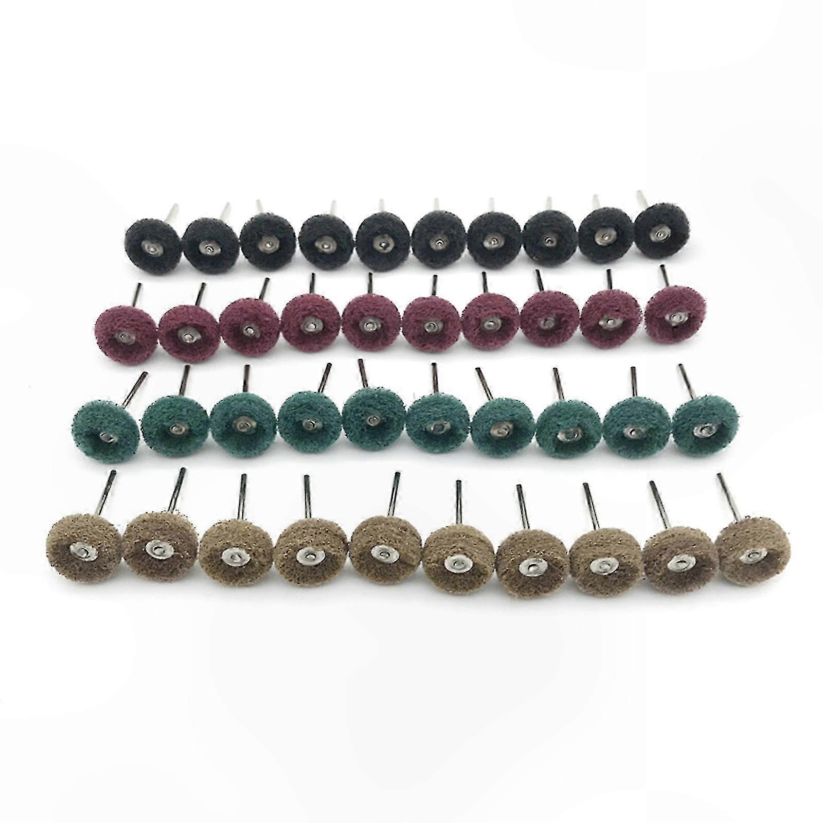 20-Pack Polishing Wheels with 3mm Shank for Deburring and Surface Finishing