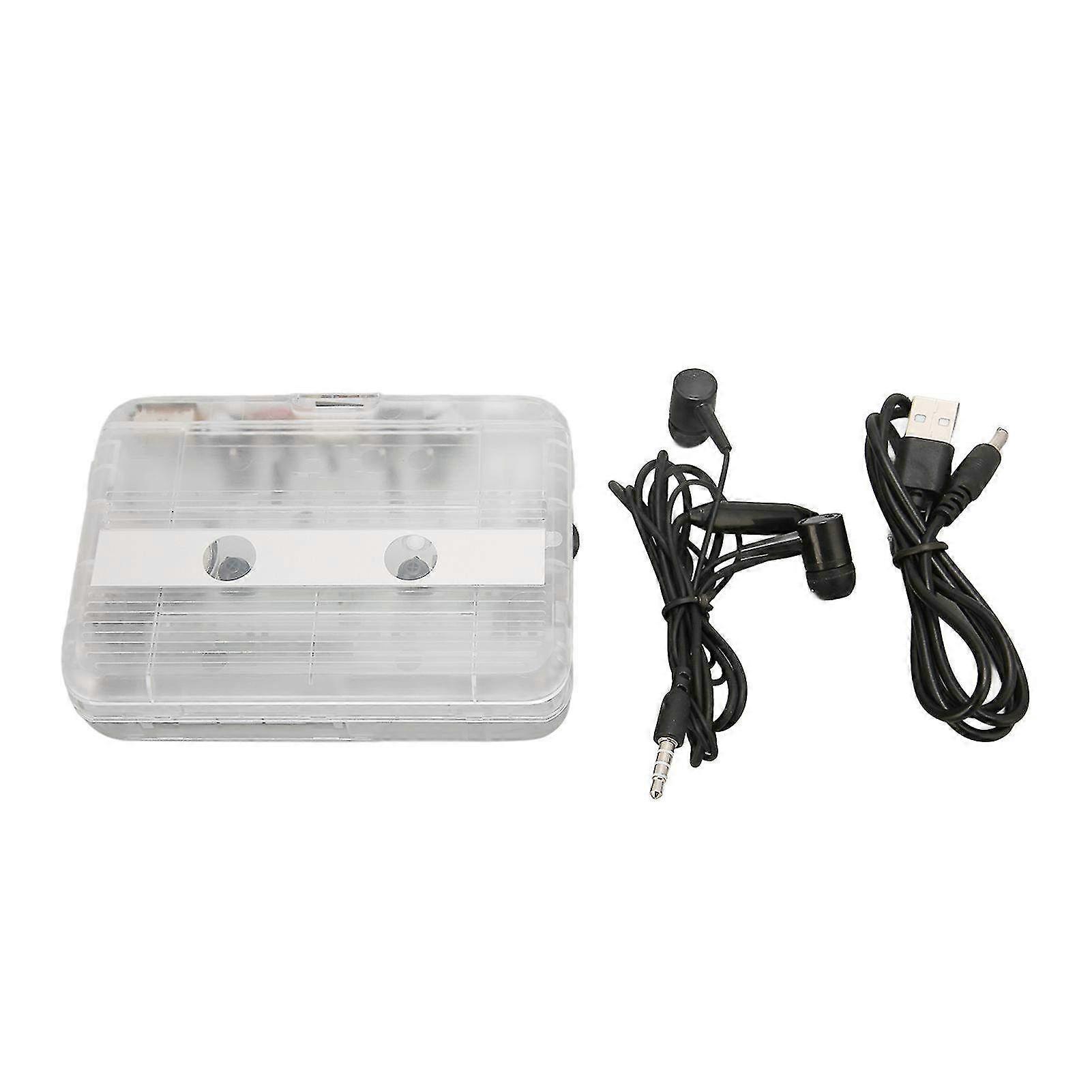 Multifunctional Cassette to MP3 Converter with Clear Auto Reverse - Portable Retro Tape Player for Laptops & Music Lovers