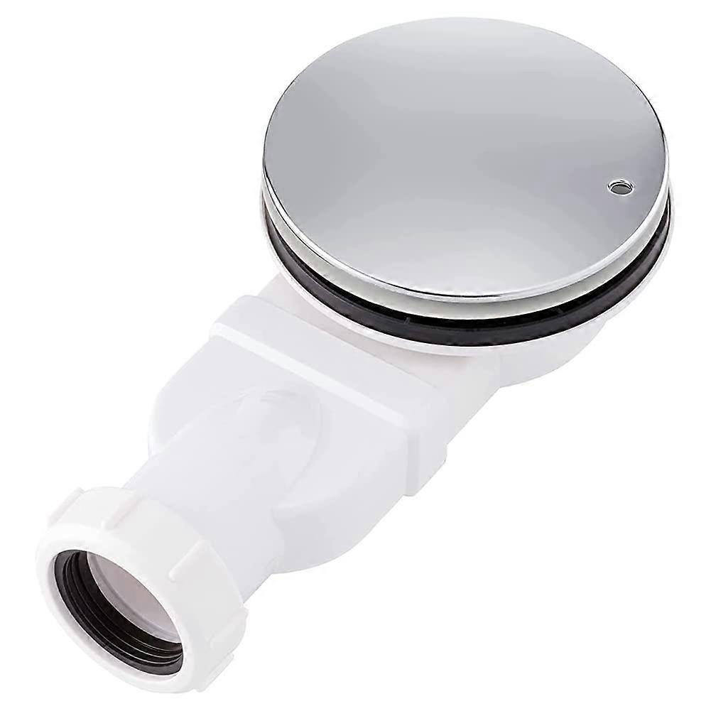 Low-Profile Shower Drain Space-Saving Design, 90 mm, 36 L/min, Side Outlet Siphon, Chrome Plated