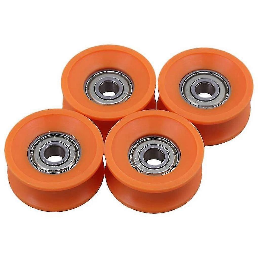 4 قطع 6x30x13mm البلاستيك المغلفة مختومة محامل الصلب 606zz ديب U الأخدود دليل بكرة السكك الحديدية الكرة لفة