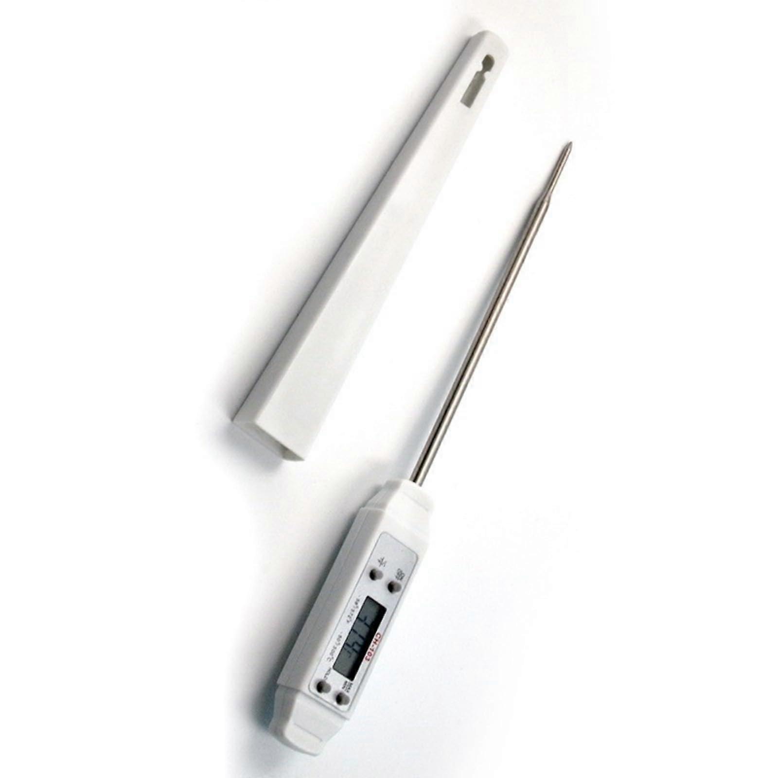 Digital Food Thermometers High Accuracy With Fast Read Metal Probes For Cooking And Grilling White