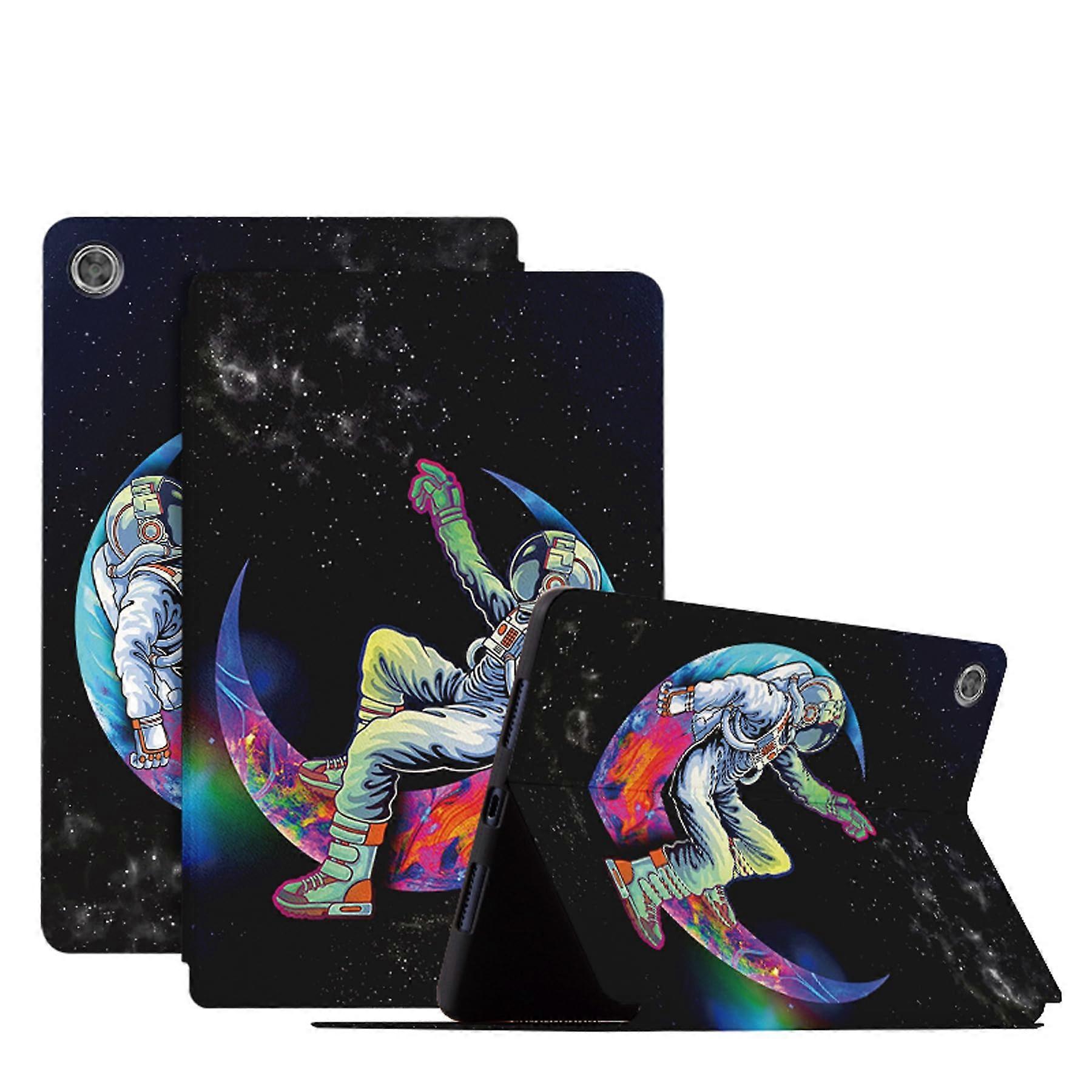 Lenovo Tab M10 10.1 Inch Leather Astronaut Pattern Case with Auto Wake/Sleep