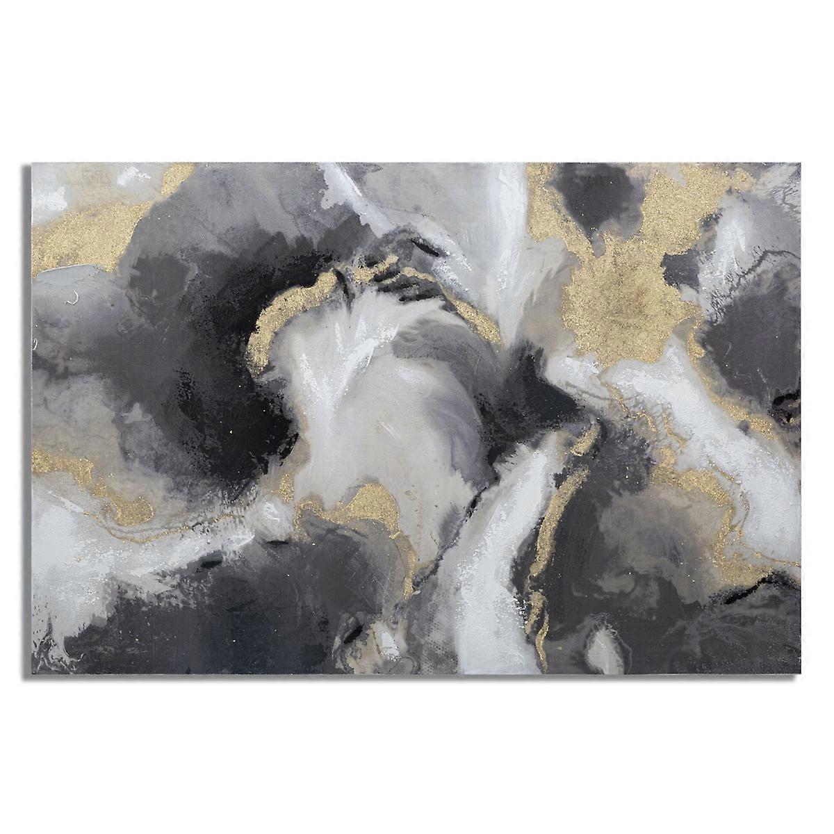 Stampa su Tela Marmo 4, Multicolore, Legno, 120x3,8x80 cm