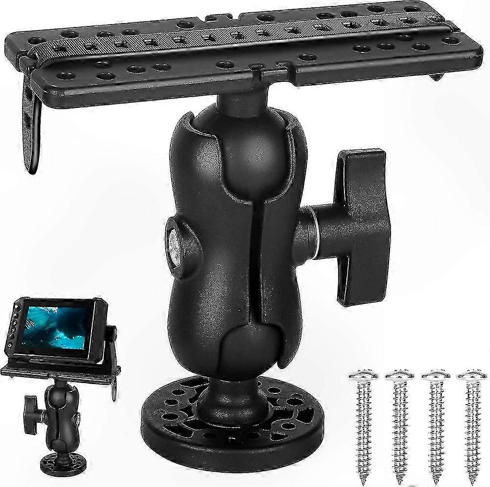Fish Finder Mount Base, Universal Mounting Plate, Fish Finder Bracket, Fish Finder Holder, 360 Adjustable Fish Finder Rack