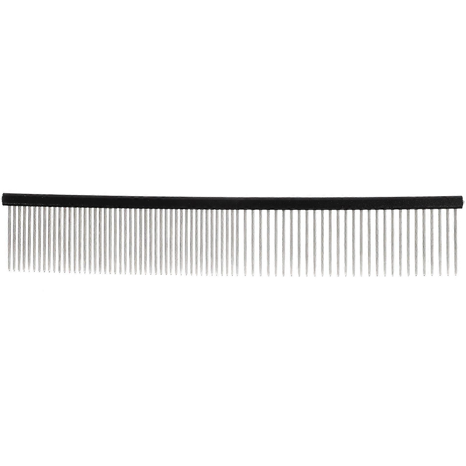 Pet Grooming Comb Dog Cat Daily Grooming Stainless Steel Black Teardrop Stain Assistance 1Pack