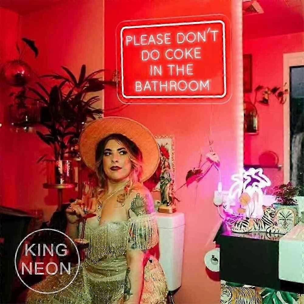 Custom Carving Neon Sign Please Dont Do Coke in the Bathroom for Ho...