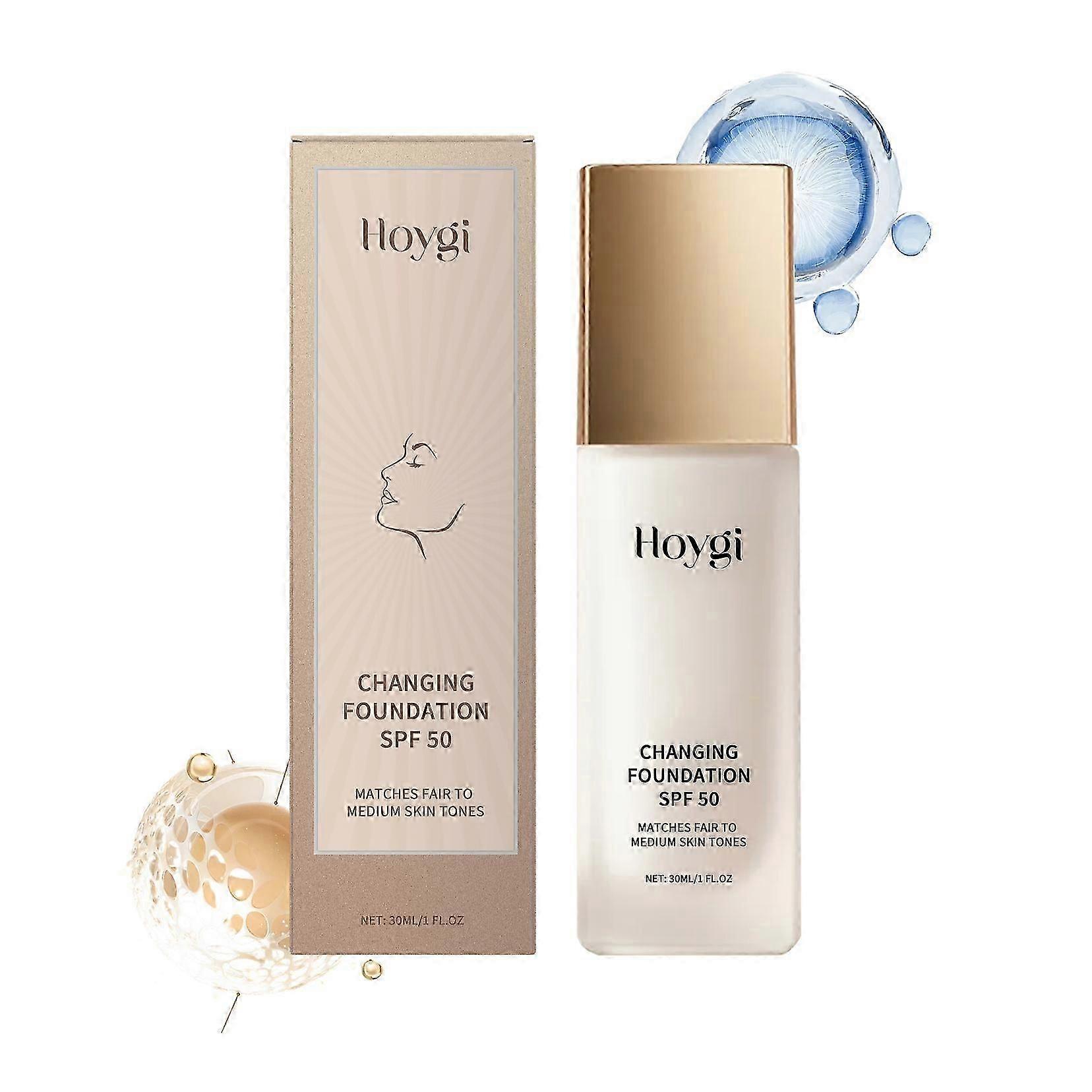 Hoygi concealer liquid foundation is light, matt, mild, moisturizing, transparent, soothing, and suitable for dry skin