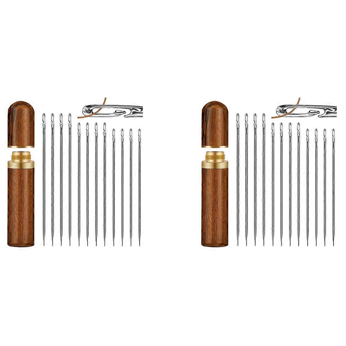 Self-Threading Needles,Sewing Needles for Hand Sewing,for the Elderly,Easy Side Threading Stitching