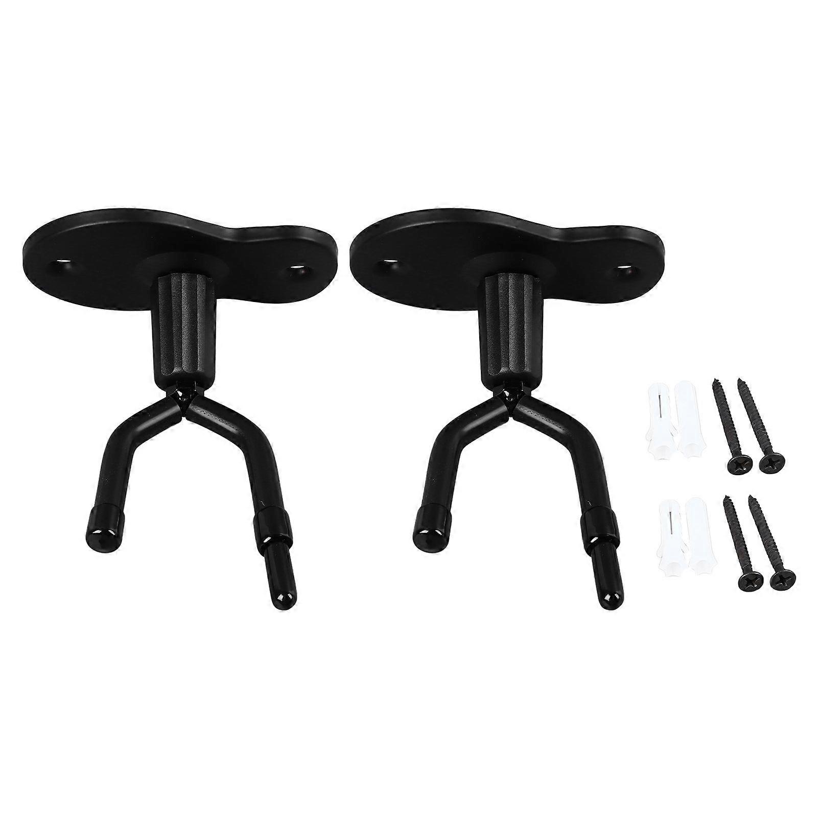 Violin Hanger Iron Base Anti Slip Rubber Pad Double Head Adjustable Wall Mount Violin Viola Hook 2PCS