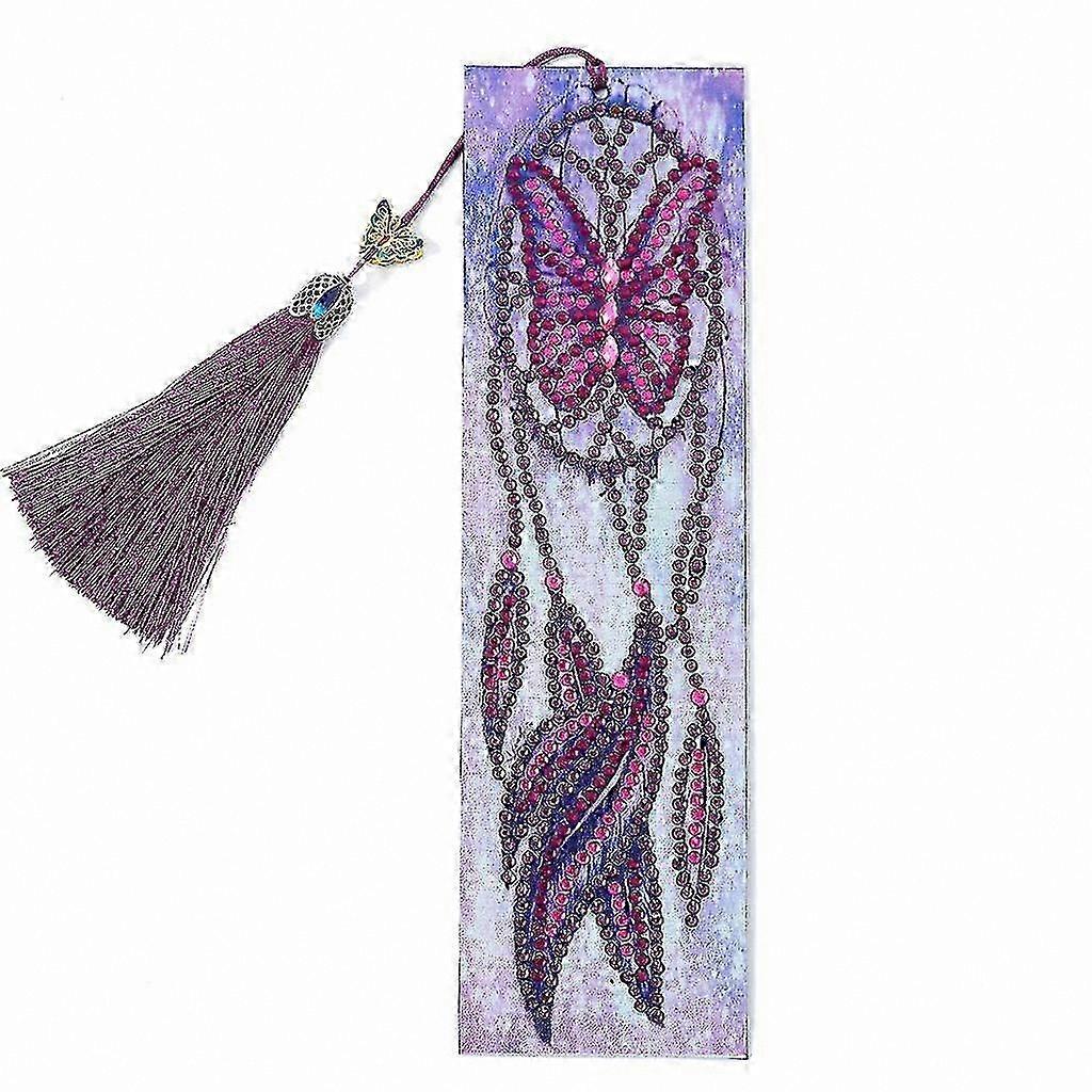 DIY Diamond Art Bookmark Kit with Tassel, Special Shape Paint by Numbers Craft Set for Creative Projects