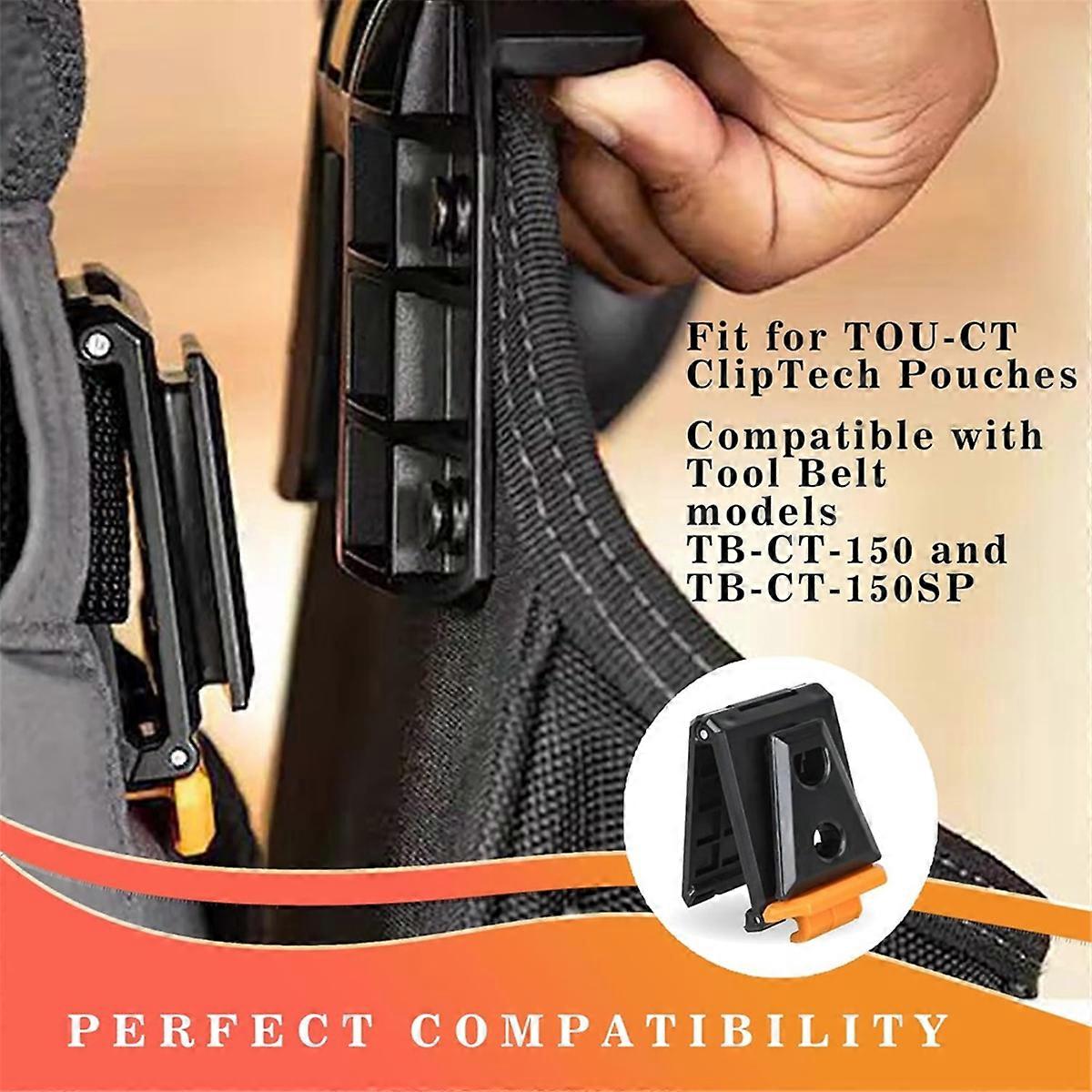 4pack Tool Belt Clip for Tool Belt & Pouches for TOU-CT Models TOU-CT-150 TB-CT-150SP ClipTech Pouch
