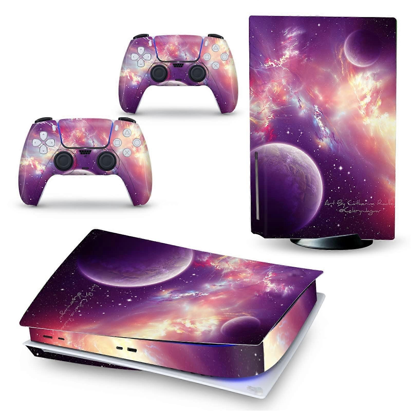 Console Skin Anime For PS5 Disk Edition Vinyl Sticker For Console And Controllers Durable Scratch-Resistant