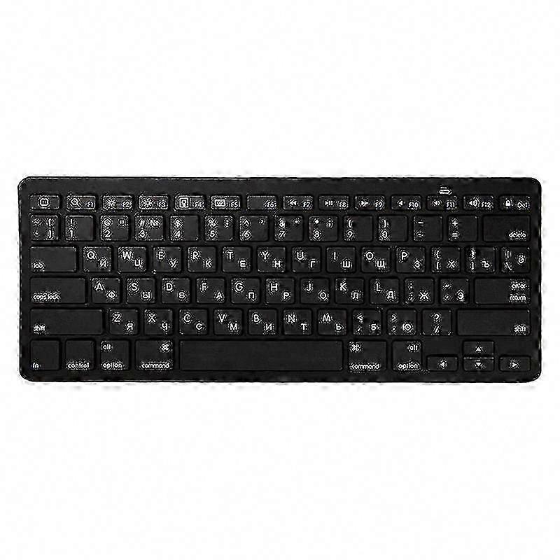 Russian Ultra-Thin Wireless Bluetooth Keyboard for iOS Android Tablet Laptop Black