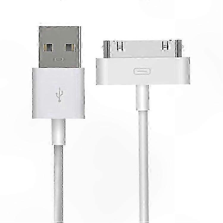 1m White USB Cable for  3,  2,  4S,  4, iPod Touch-Compatible Devices