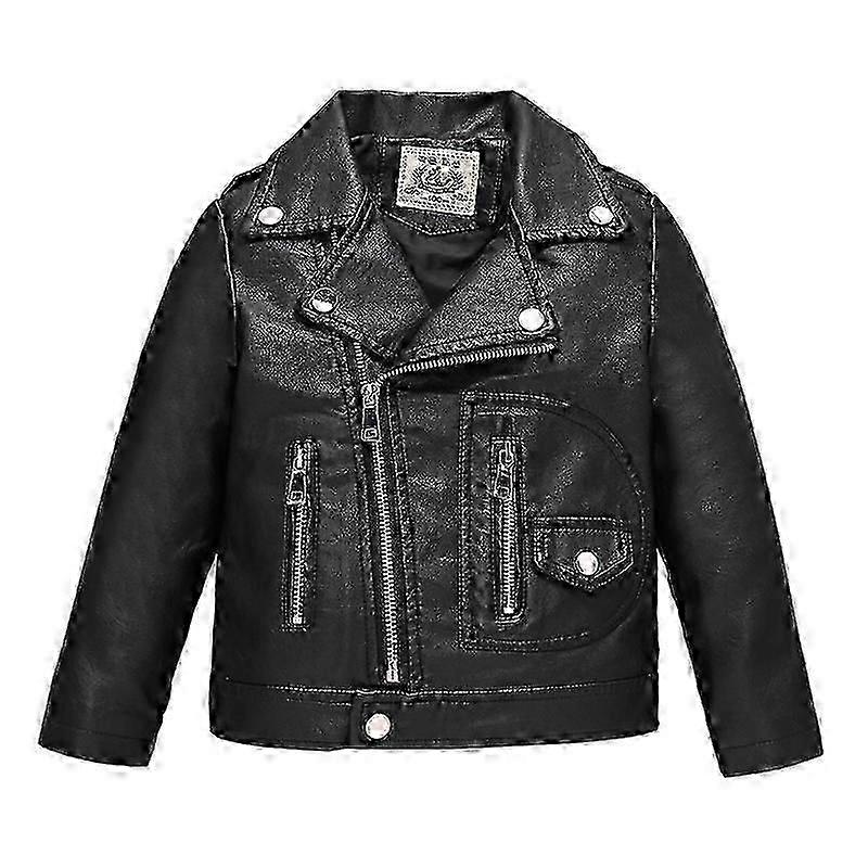 Pojat Tytöt Moottoripyörä Biker Nahkatakit Lasten Faux PU Nahkatakki