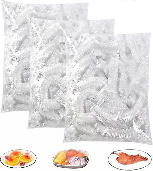 Reusable plastic wrap, 300 pieces, elastic opening fits 28cm containers
