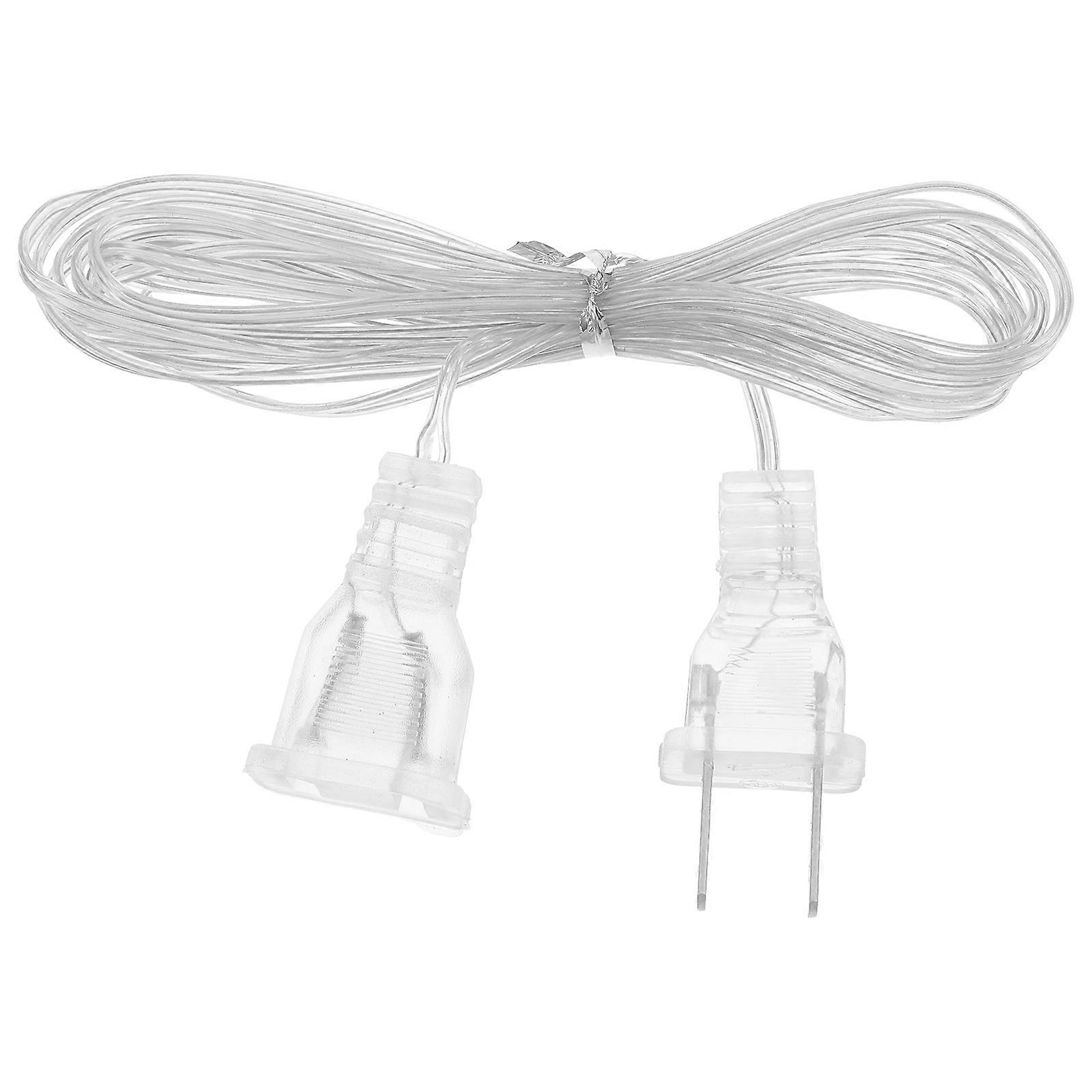 PVC extension Cord for LED Strip Lights and Decorations Transparent Suitable for Christmas and Festival Lighting Plug