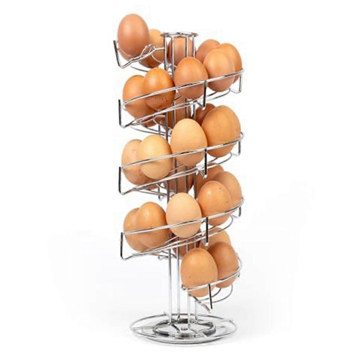 Egg Holder - Freestanding Egg Storage for Kitchen Holds Up Rotatable. Egg Anti-Slip Base B