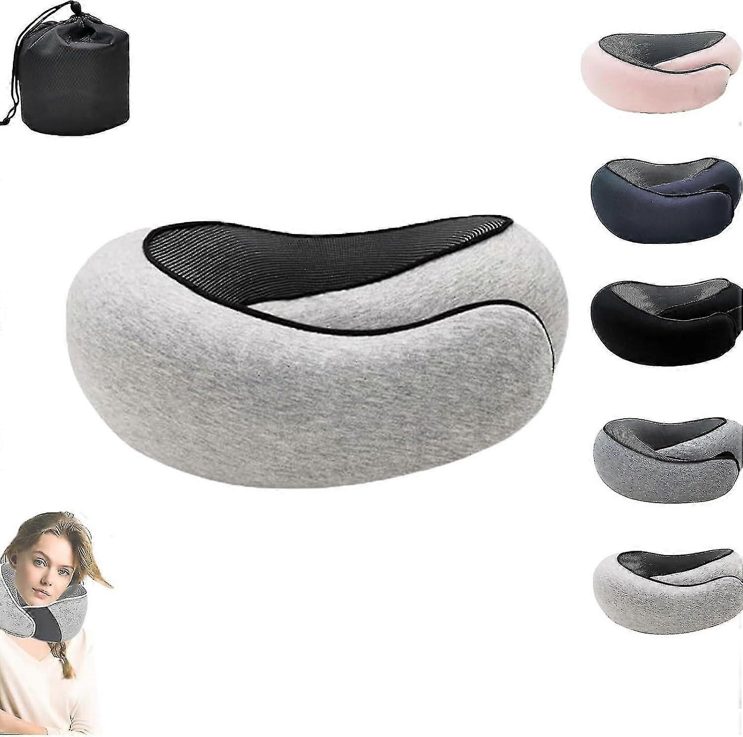 Memory foam U-shaped pillow can store U-shaped pillow neck pillow travel airplane travel pillow nap