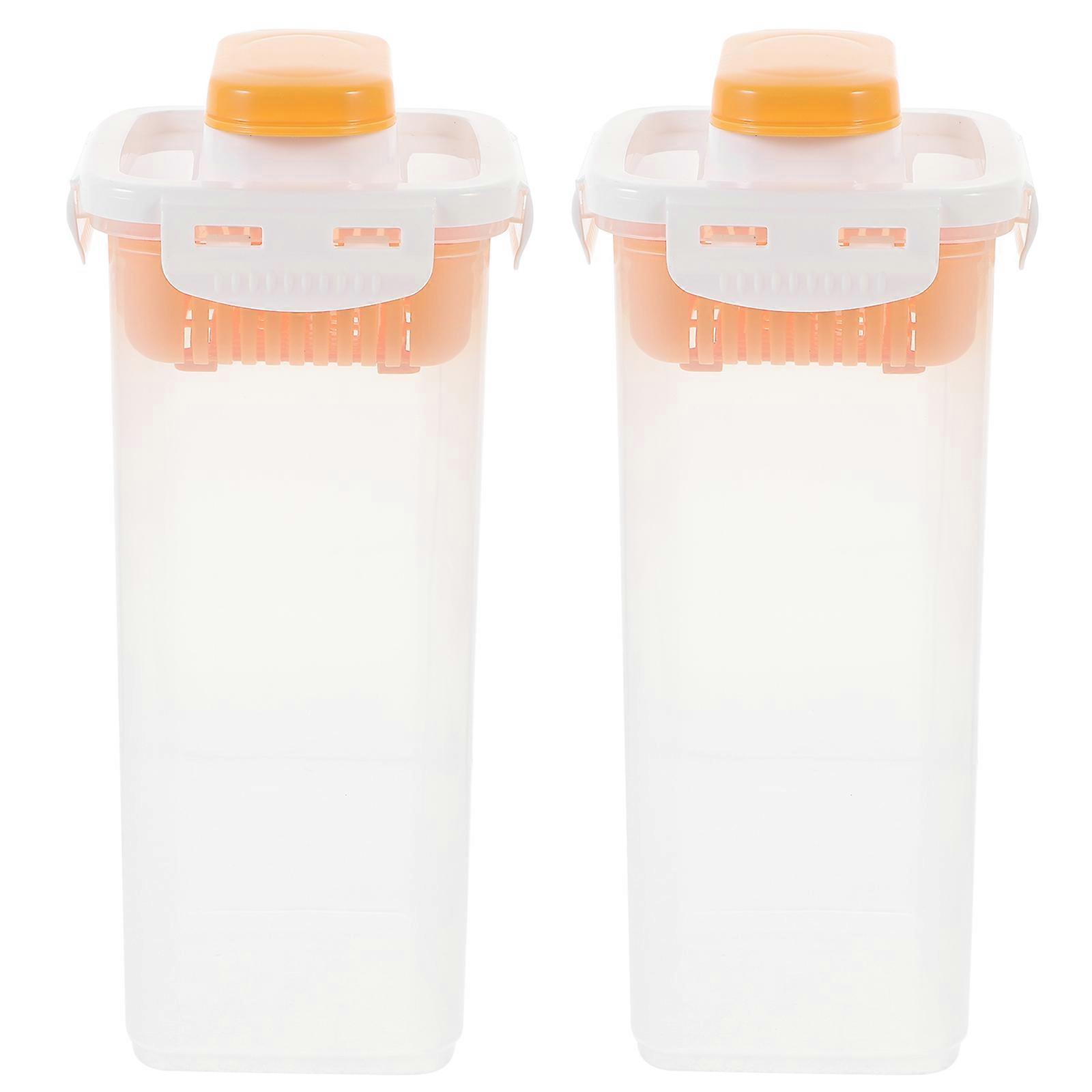 Laundry Detergent Container Reusable Storage Bottle for Home Use 2pcs Transparent