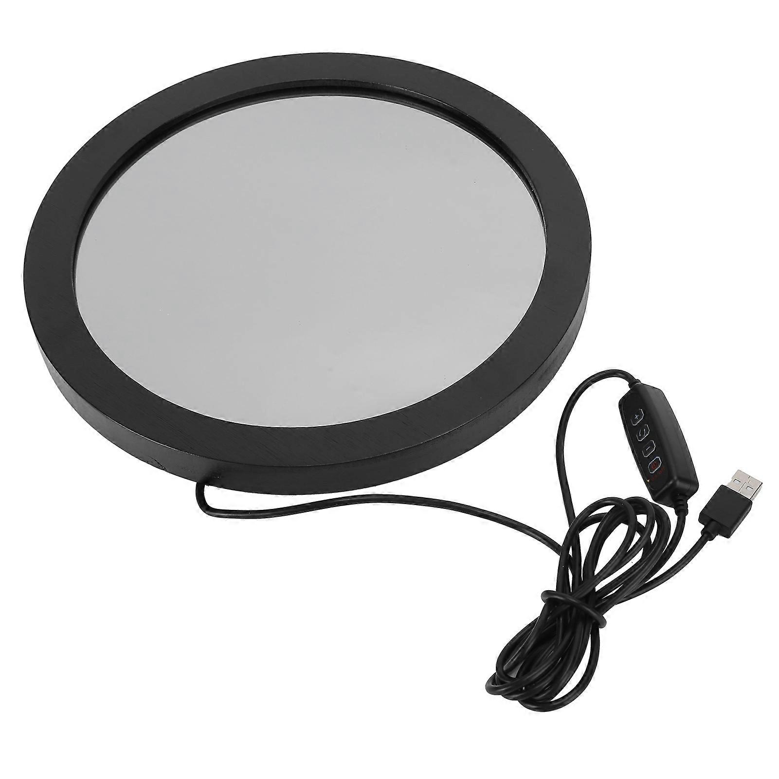 LED Dimmable Moon Surface Mirror 25cm USB Makeup Light