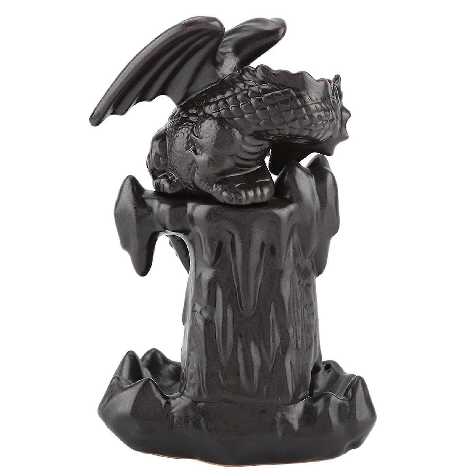 Ceramic Smoke Backflow Incense Burner #1, 13.5x20cm, Multicolor