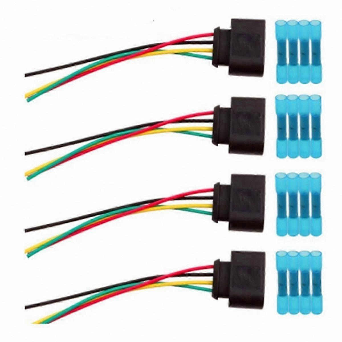 4-Piece Ignition Coil Connector Wiring Harness Plug Set Compatible with Multiple Models