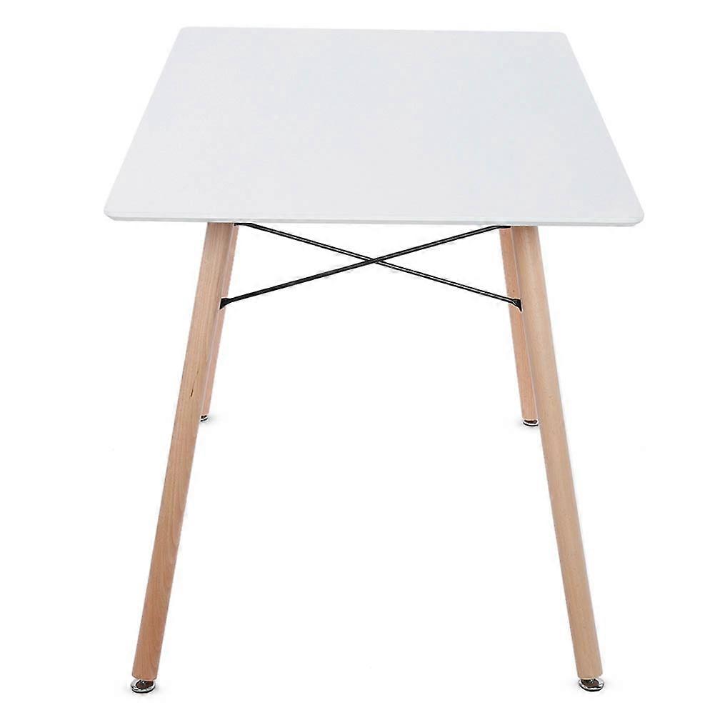 Modern Beech Wood Dining Table 110x70x74cm Natural Finish