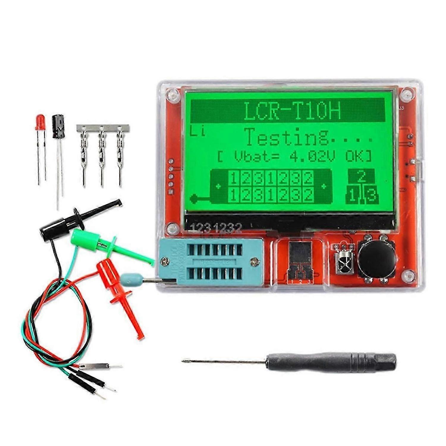 Digital Transistor Tester Multimeter Diode Triode Capacitance Meter MOS/PNP/NPN LCR LCD Display Screen