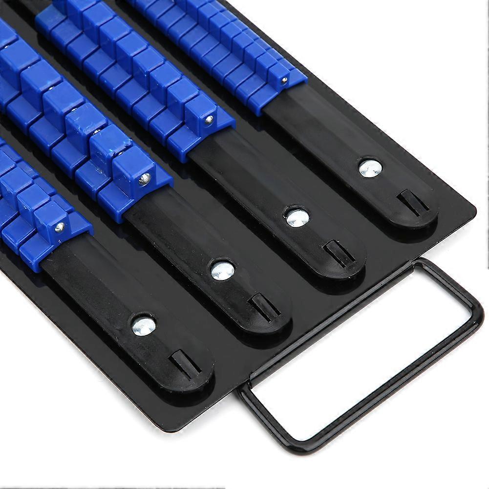 1/2 3/8 1/4 Inch Multifunction Socket Holder Tray Rack Storage Rail with 80 Socket Clips