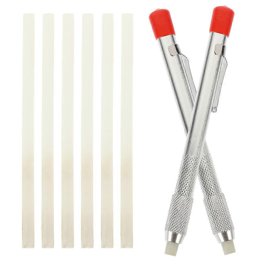 Industrial Soapstone Marker Holder Set Designed For Construction And Vehicle Manufacturing 1 Set Including 2 Pen Holders And 6 Refills Multi-Purpose