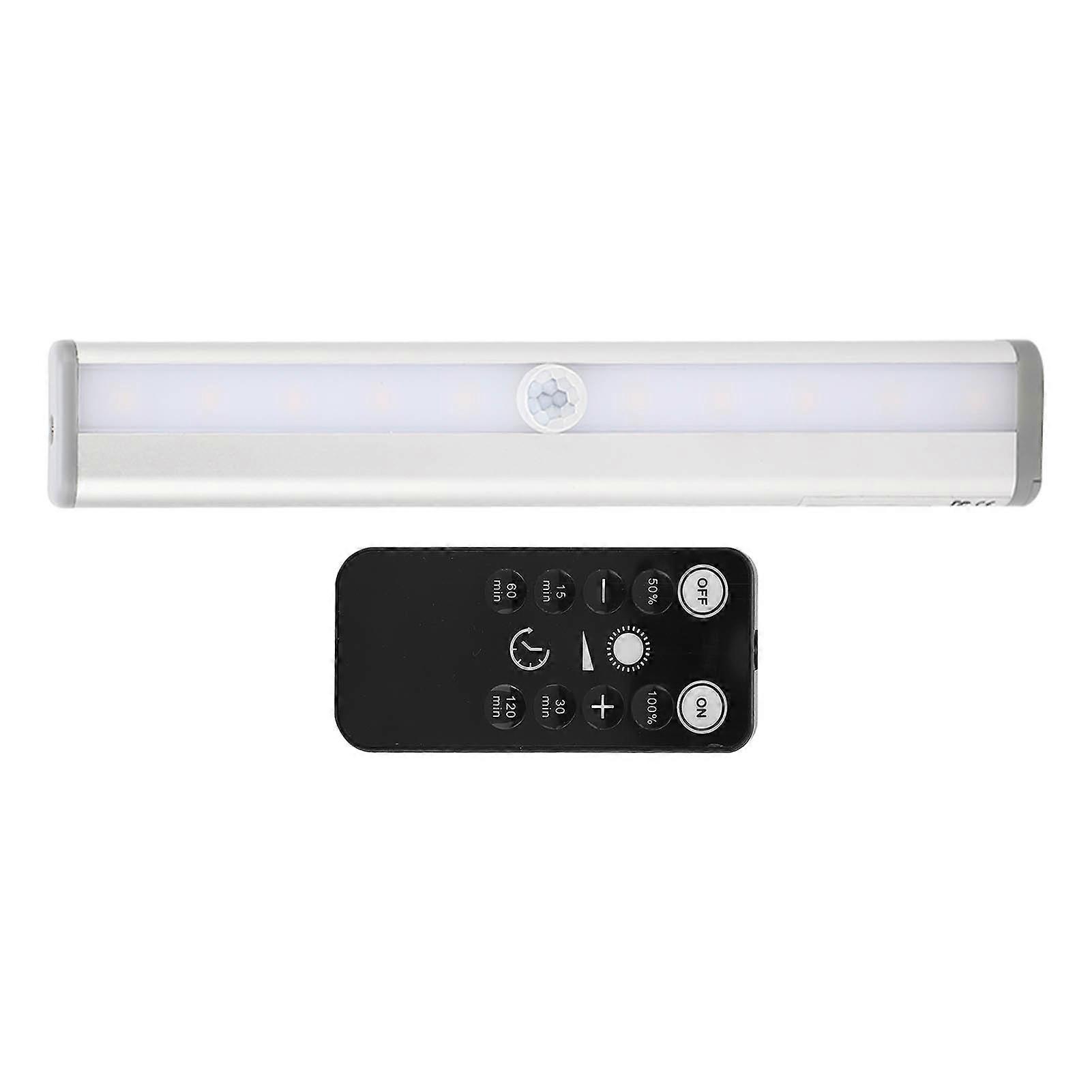 Lampe d'armoire à LED, blanc chaud, luminosité réglable, fonction de minuterie, lampe de placard magnétique avec télécommande