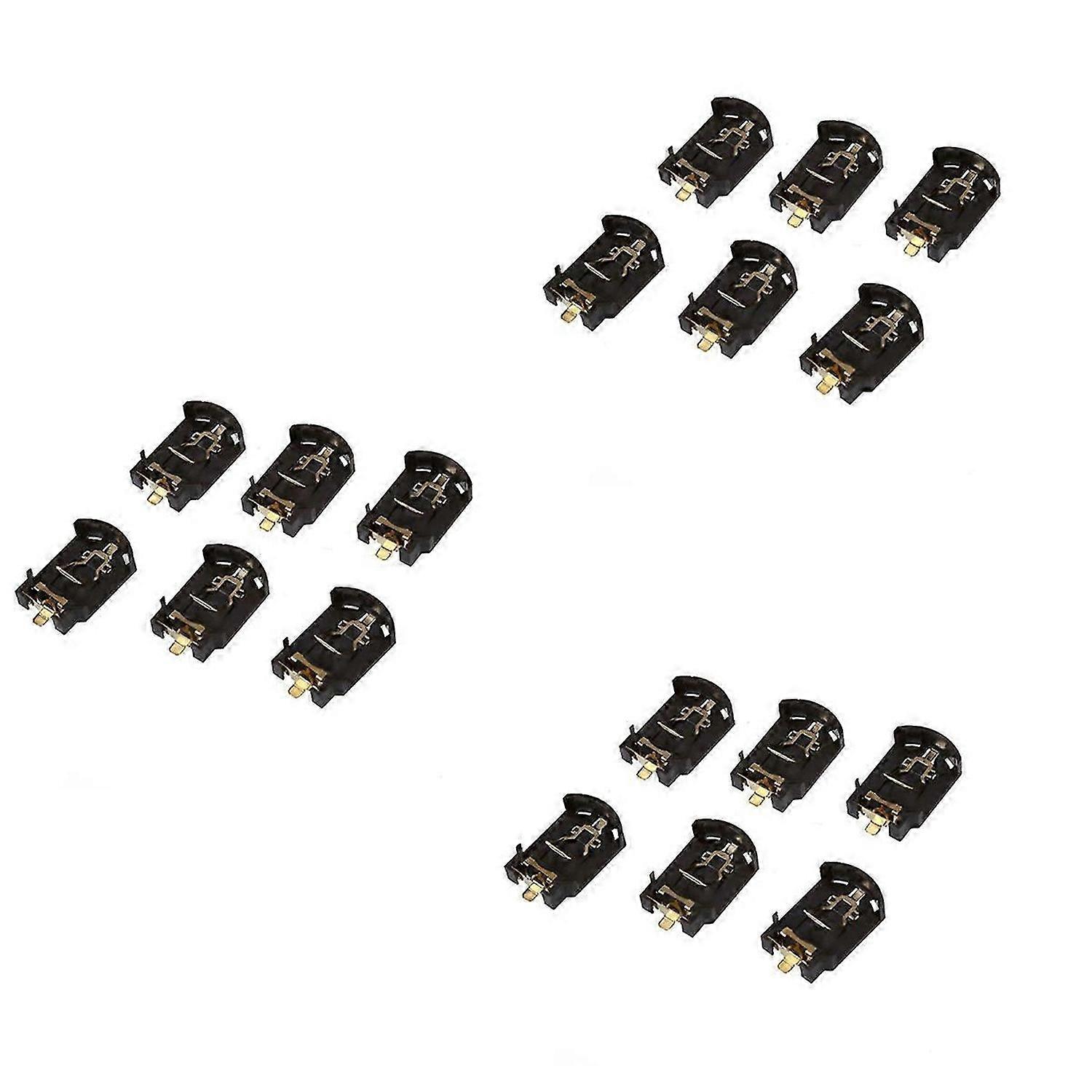 6PCS Brown Plastic Housing CR2032 Button Cell Battery Socket Holder