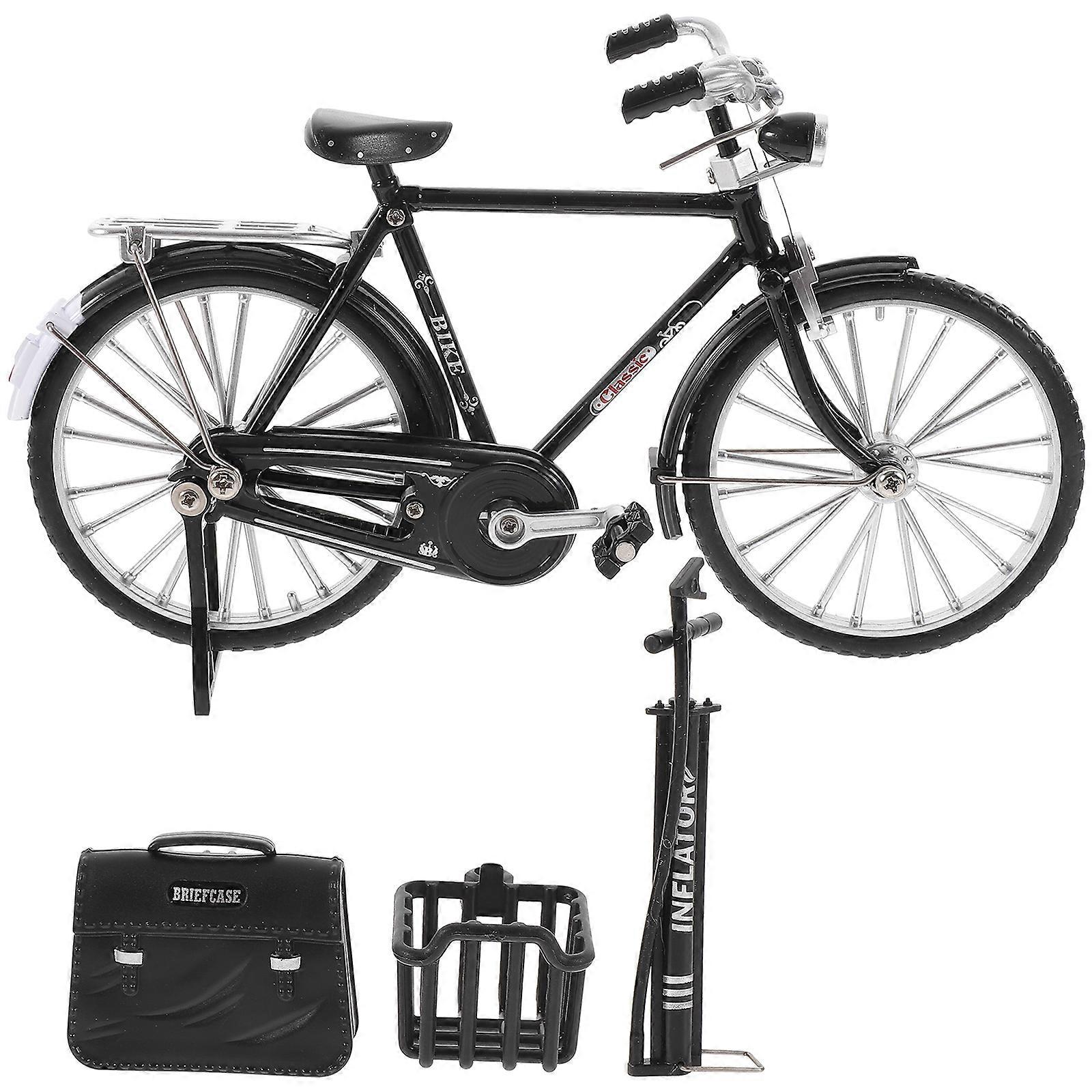 Metal Model Alloy Bike Figurine for Desktop Ornament 3Sets