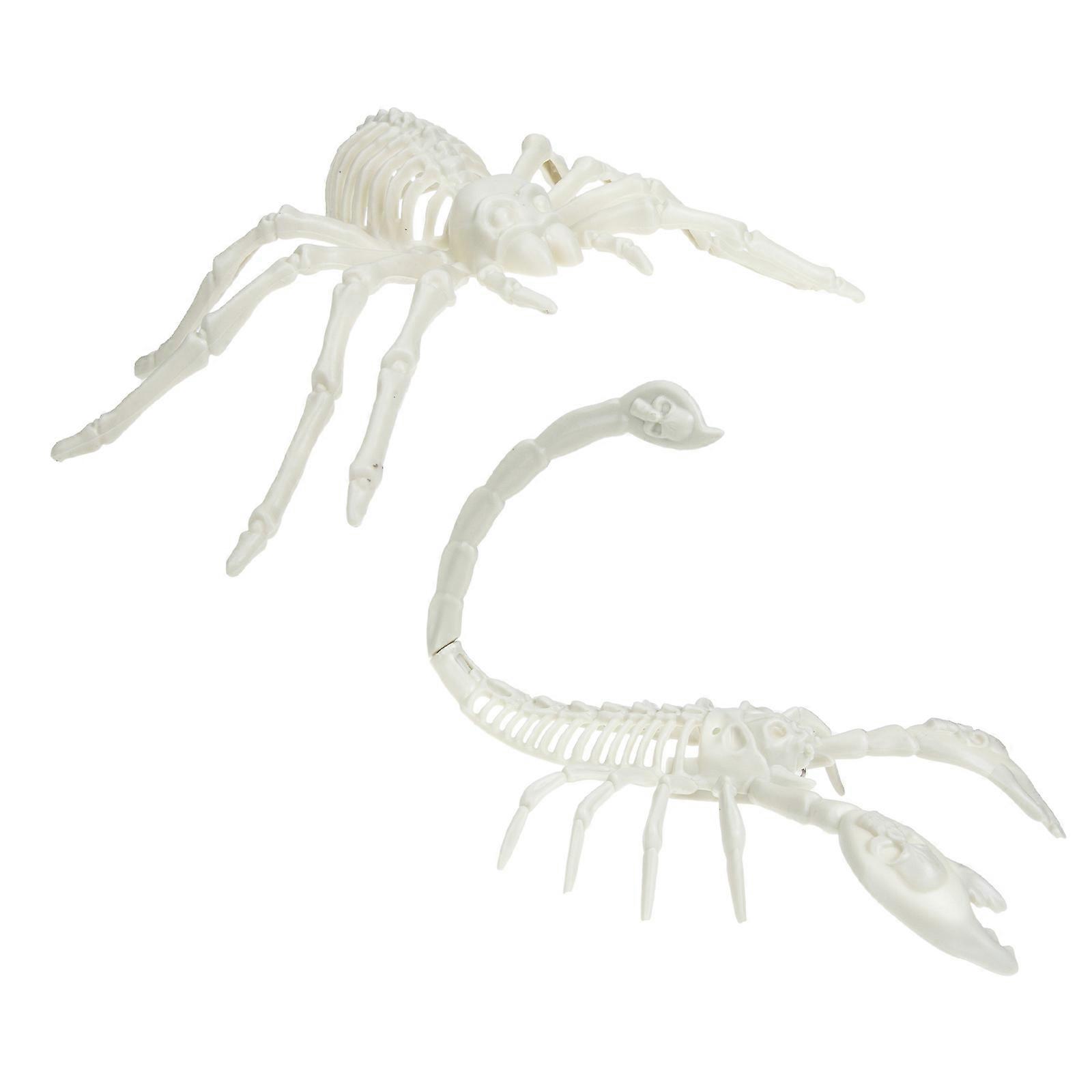 Spider Decor Stage Shows Decorative Props Plastic White Party Decoration 2Set