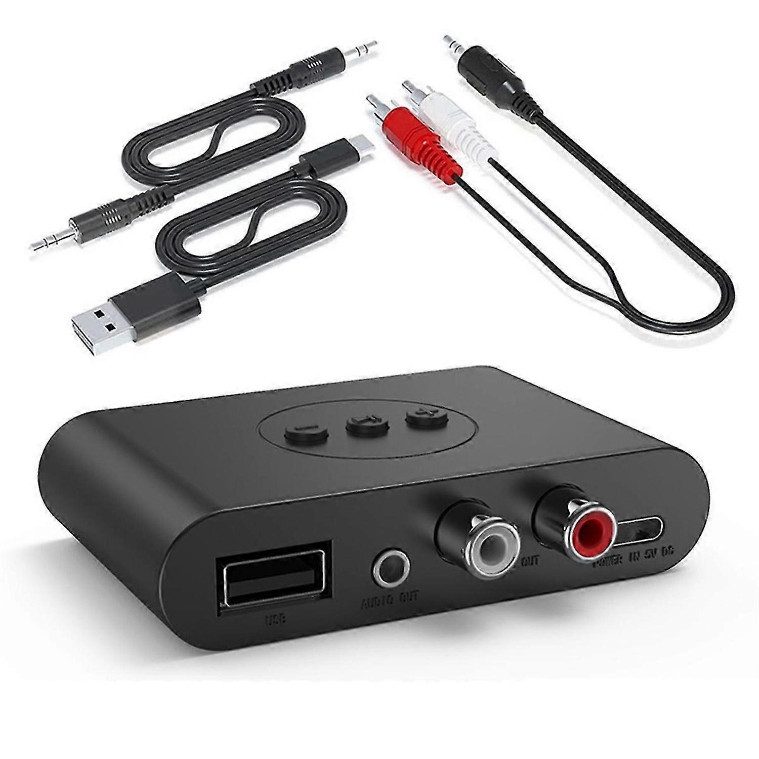Bluetooth 5.3 Audio Receiver NFC USB U Disk 3.5mm AUX USB Stereo Music Wireless Adapter for Car Spea